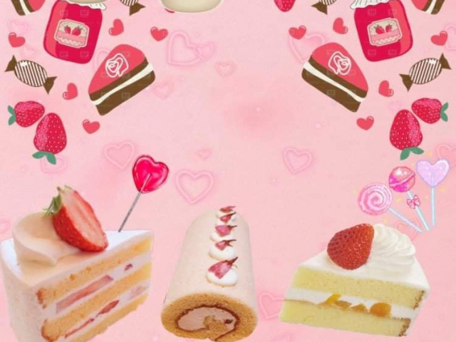 Plakat kiermaszu ciast na różowym tle