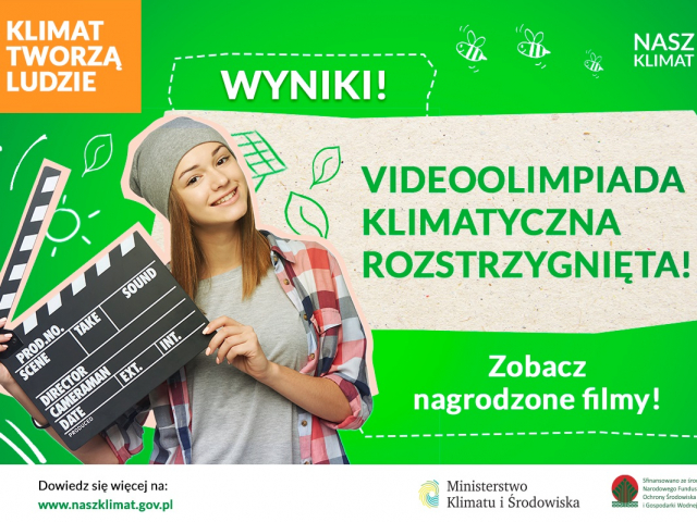 Plakat wideoolimpiady klimatycznej, https://www.gov.pl/web/edukacja-ekologiczna/videoolimpiada