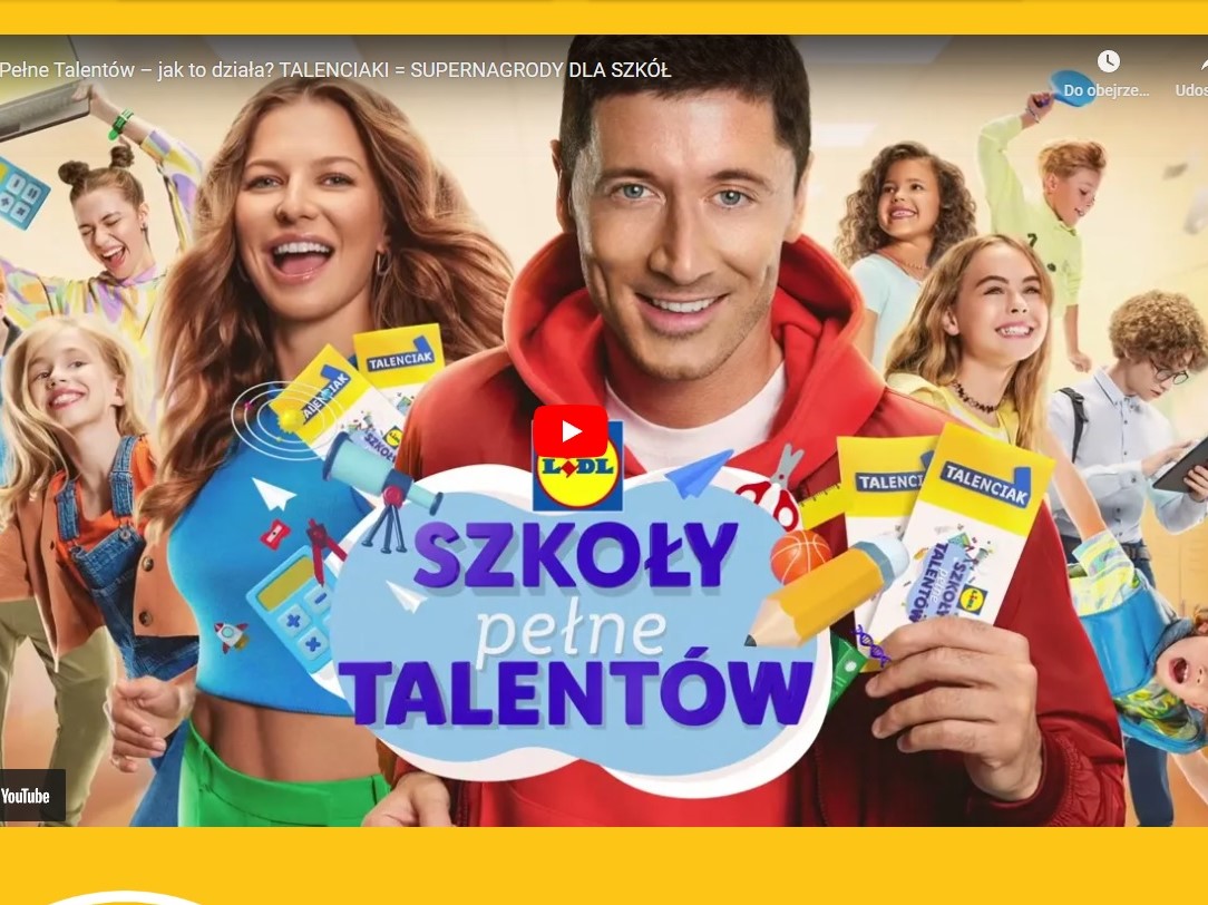 reklama akcji Talenciaki w Lidlu
