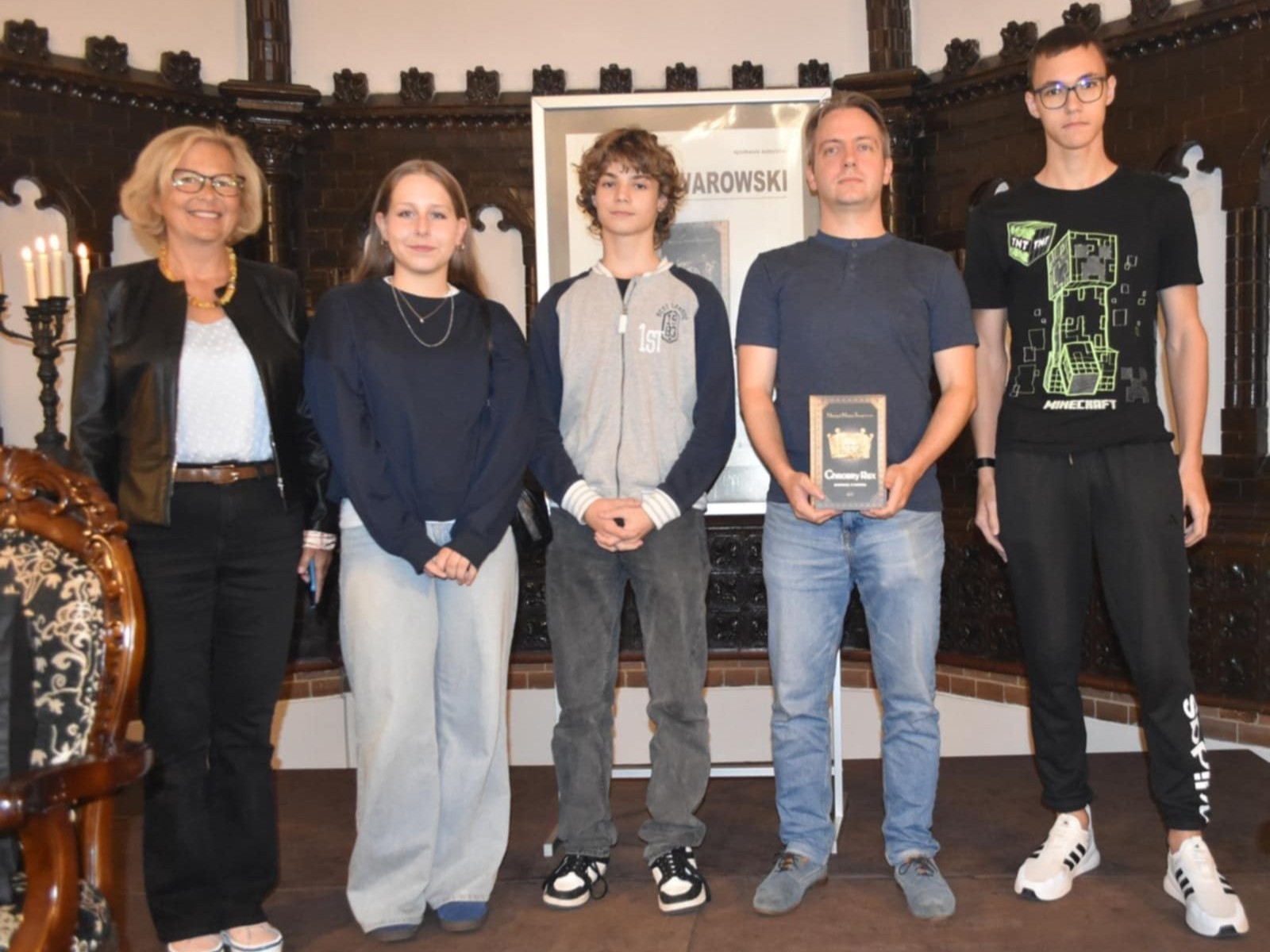 Uczniowie V LO podczas spotkania autorskiego z Michaelem Morys-Twardowskim