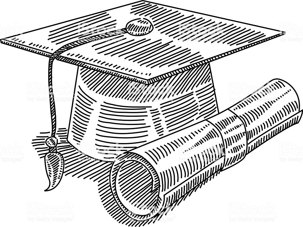 Obrazek, na którym jest czapka maturzysty oraz zwinięte w rulon świadectwo ukończenia szkoły